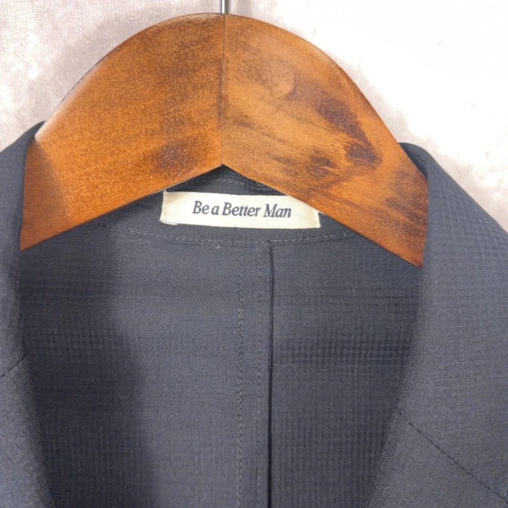 Richard Choi The Light Jacket Wool Coolmax‎ Blend Blazer 54L Navy Blue Suit Coat
